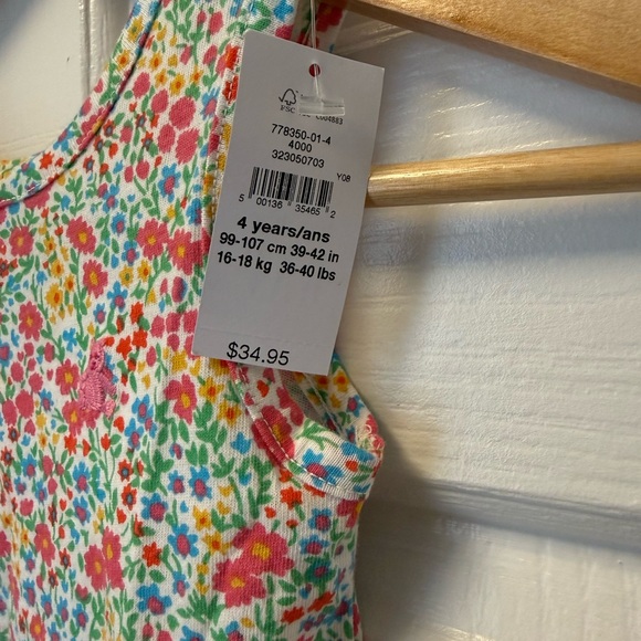 BNWT GAP kids twirl dress in floral print size 4T - Picture 3 of 4